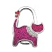 1 pièces porte-sac à main cadeau plus sûr cintre brillant portable sac à main crochet en métal pliable, rose rouge