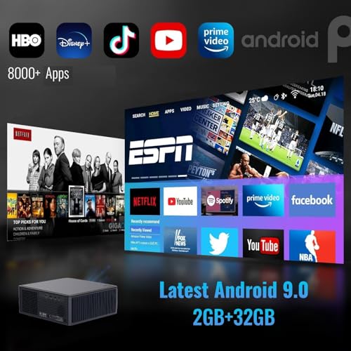 Image of TOPTRO Projector 4K Ultra HD, 3500 ANSI, Fully Automatic (M6)