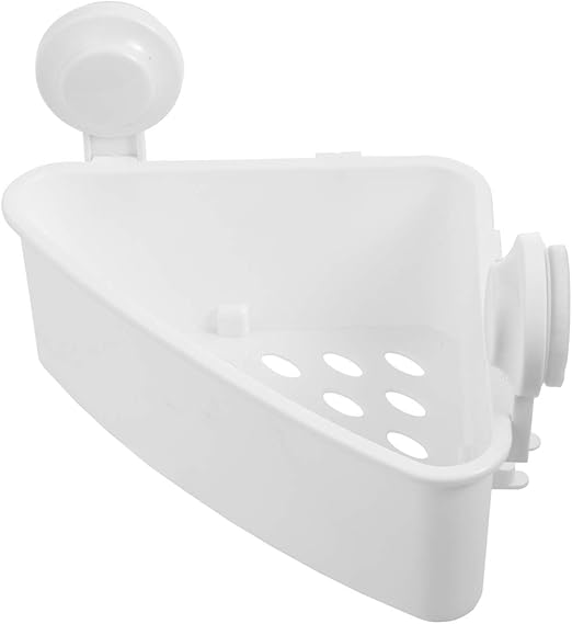 LEVERLOC Corner Shower Caddy Suction Cup Shower Shelf NO