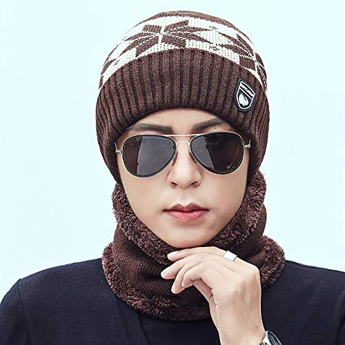 Bonnet tricoté pour hommes pour l'hiver chapeau chaud et épais