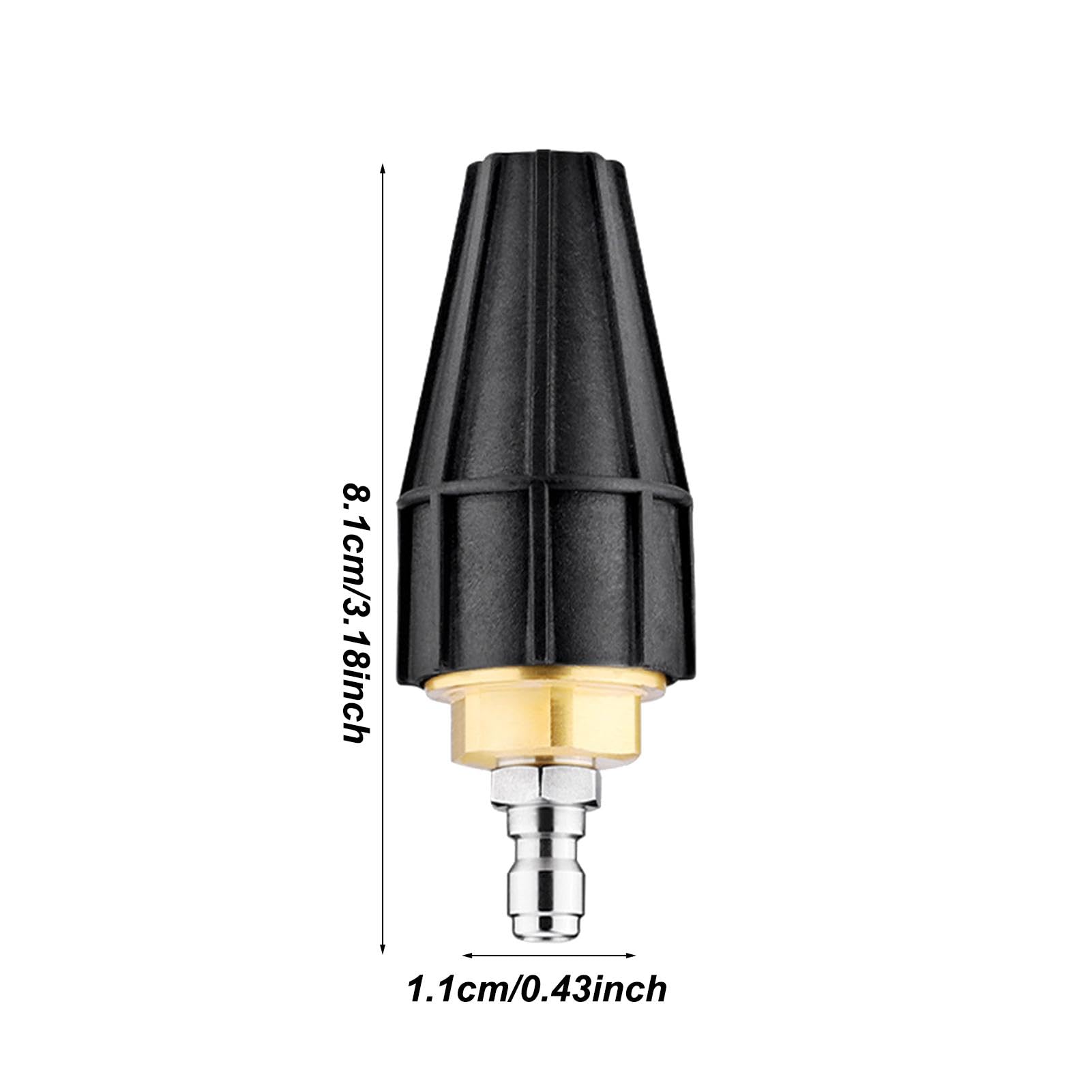 YUET Ugello Turbo Rotante, 1,8 GPM 3000PSI 035 Accessori Per Idropulitrice 1/4" Connessione Rapida, Accessorio Per Ugello Per Pistola Per Pulitore A Pressione - Foto 11
