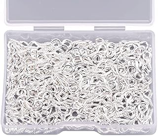 AIEX 300 Pcs Screw Eye Pins Hooks Eyelets Screw Threaded for Jewelry Making Findings DIY Crafts, Silver