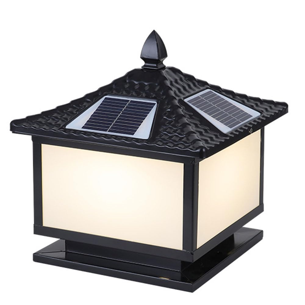 Puerto solar para poste exterior con luces de pilar y cadena de calles 6