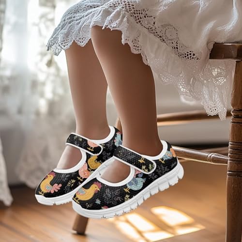 Binienty Kids Mesh Sneakers One Strap Mary Jane Shoes Casual Breathable School Dress Flats4