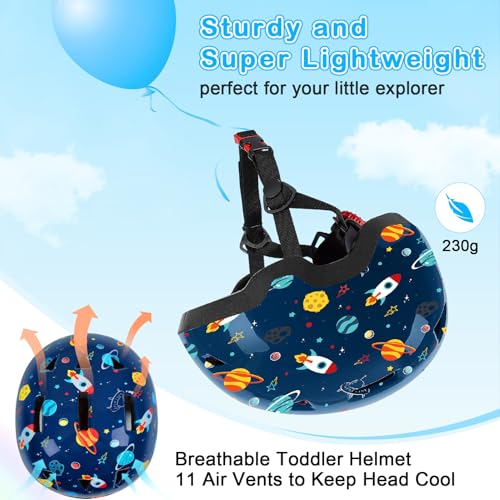 Image of Toddler Helmet, Baby Infant Kids Bike Helmet for Kids Age 1-3 /2-4 /3-5 /5-8 Adjustable Toddler Bike Helmets for Boys Girls for Scooter Skateboard Cycling