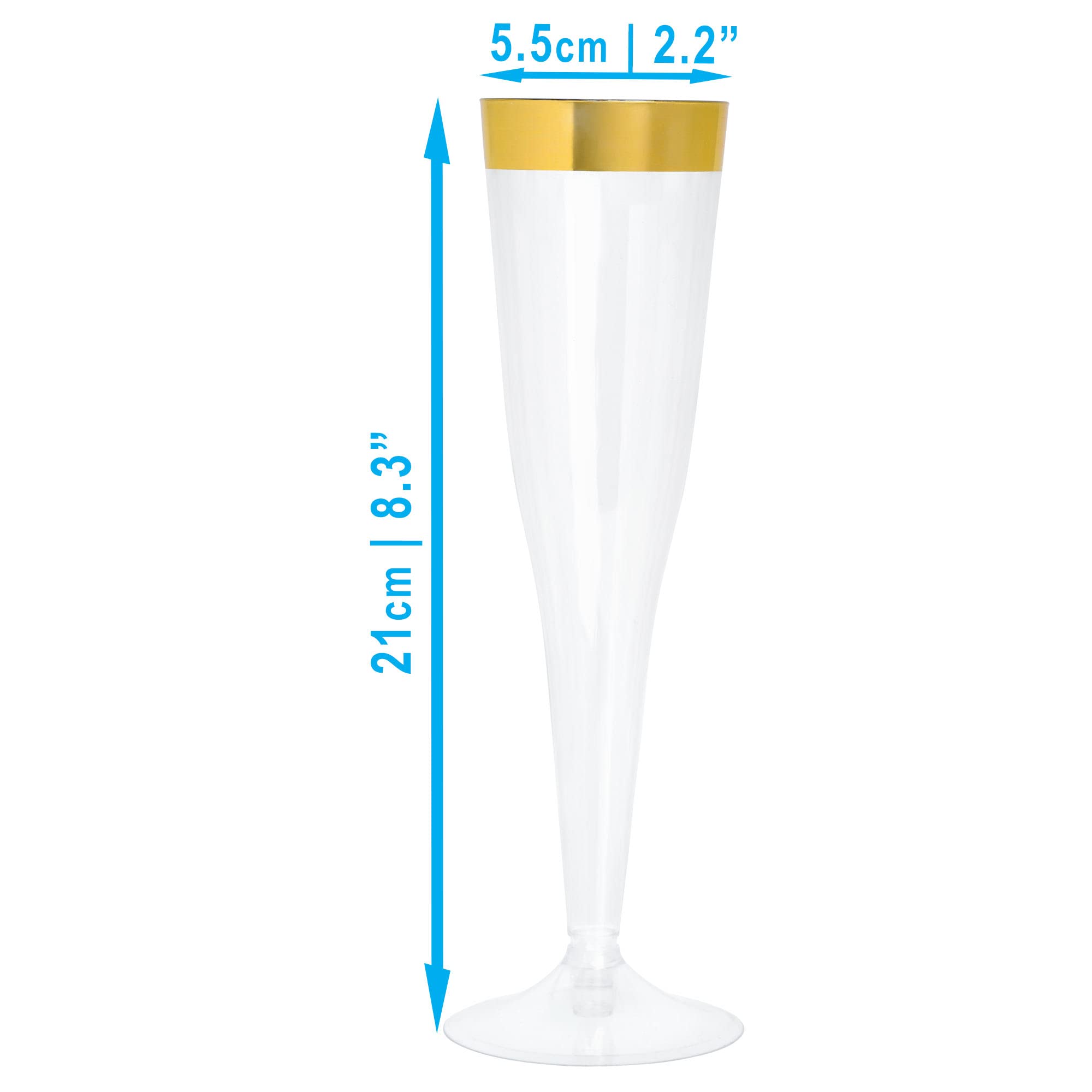 Flute Da Champagne In Plastica - 60 Pezzi, 160ml, Trasparenti, Per Feste E Matrimoni - Foto 11