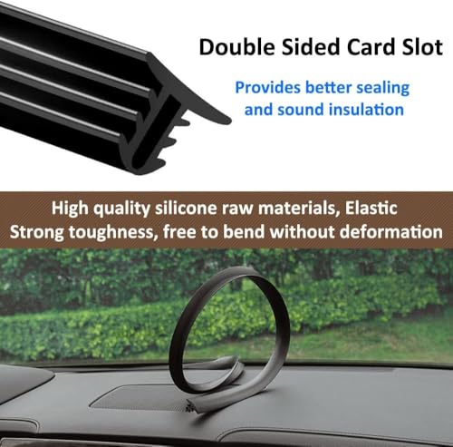 R-timer Bande d'étanchéité de Voiture pour Audi Q7 2 (II) 4M I 2015-2025, Joint de Pare-Brise, Dépouillard des fenêtres du véhicule, Insulant Acoustique – vue 2