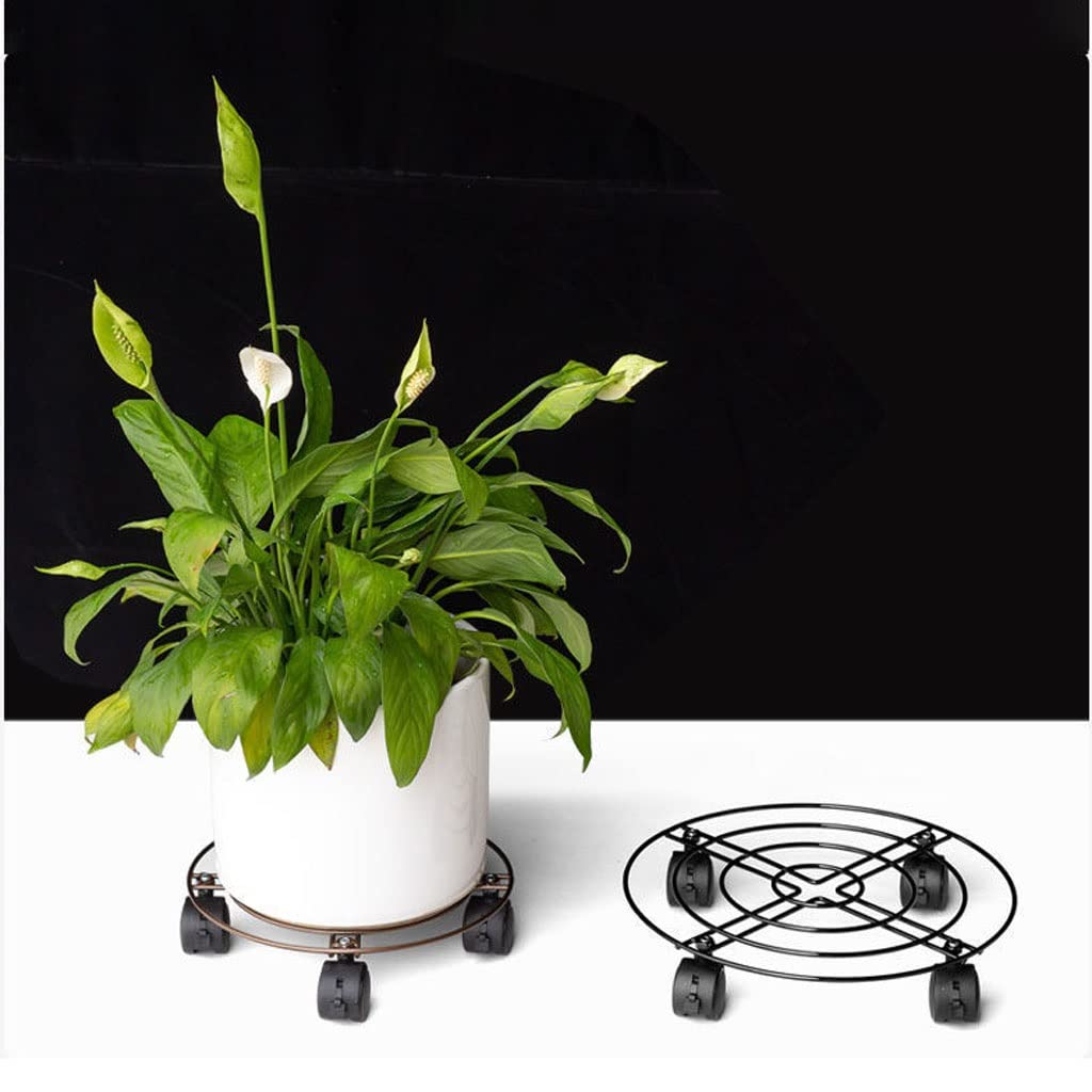 wózek na rośliny, Pojemnik na rośliny Heavy Metal stojak sadzarkę podstawa rolkowa(White,25cm)