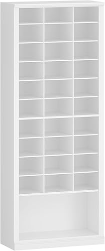 Miniatura 9 de SR39303X - Armario de almacenamiento de zapatos de 11 niveles, armario alto de zapatos con cubículo, organizador de zapatos independiente de madera,