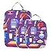 Organisateur de valise dessin animé mignon gâteau de cuisson Dessert nourriture voyage emballage cube ensemble accessoires de voyage extensibles pour bagages pour bagage à main, voyage (ensemble de 3