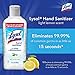 Lysol Mini Hand Sanitizer Travel Size 2oz, Pack of 18 (18x2oz) 70% Ethyl Alcohol, Lemon Scented