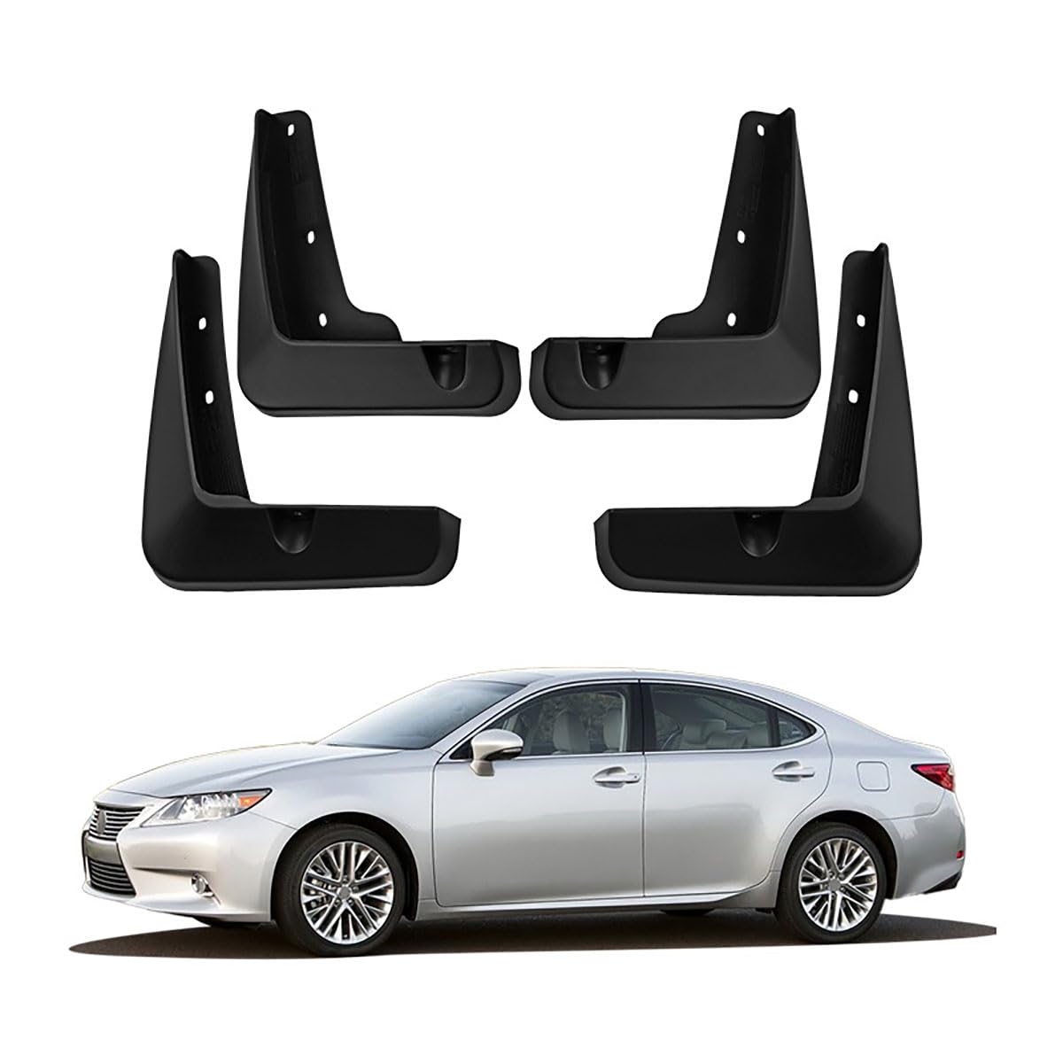 YPFYBHD Mud Flaps Splash Guards, Compatible with Lexus ES 2013-2017, Front and Rear Mudflaps Fender Guards Set of 4, Car Protection Accessories