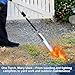 Weed Torch Propane Burner Blow Torch Weed Burner Flamethrower with Adjustable Flame and Ergonomic Anti-slip Rubber Handle for Weeding,Melting Ice,Charcoal Starter(Fuel Cylinder Not Included)