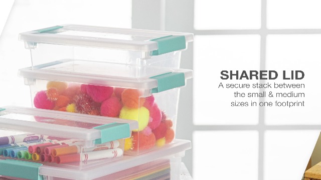 Amazon.com: Sterilite Medium Clip Box, Stackable Small Storage Bin