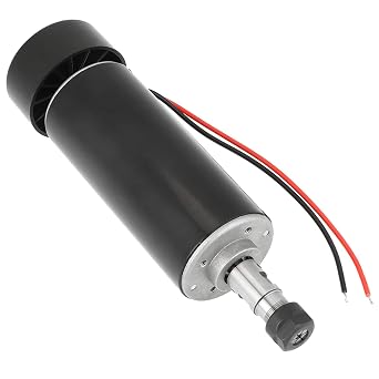 500W CNC Spindle Motor ER11-100VDC High-Speed Brushed Motor 12000 RPM, 0.5N.cm Torque, Air Cooled Spindle for DIY Mini CNC Router Engraver and Milling Machines