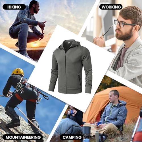 Gopune Men's Tracksuit 2 Pieces Set Hoodie Sweatsuits Full Zip Athletic Jogging Suits Long Sleeve Casual Sports Outfits 7