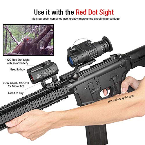 DOTXX 2X28 Monocular Night Vision Goggle, High Power Helmet Glasses HD, Suitable for Night Vision Hunting,with Helmets Mount Bracket