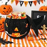 Zoom IMG-2 yizitu cestino caramelle zucca intrecciato Zoom IMG-2 yizitu cestino caramelle zucca intrecciato