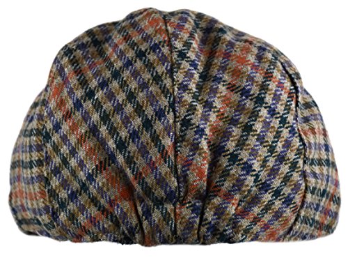 Image of Wonderful Fashion Men's Classic Herringbone Tweed Wool Blend Newsboy Ivy Hat (Large /X-Large, Charcoal)