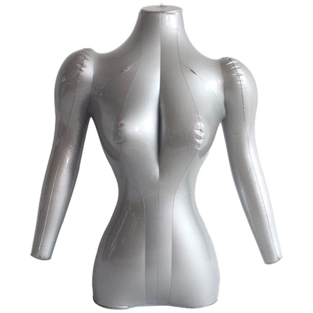 Mannequin gonflable en PVC argenté de qualité supérieure pour vêtements