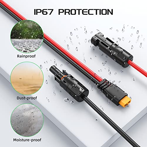 Image of 3.3 FT Solar to XT60 Extension Cable Solar Panel XT60 Adapter