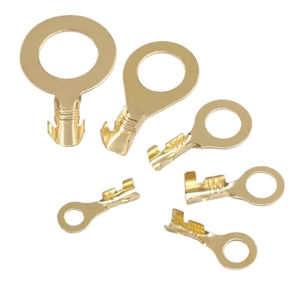 Drahtverbinder, 540 Stück Ringösen Drahtverbindung M3/M4/M5/M6/M8/M10, Kabelschuh-Kupfer-Crimpklemmen, 3,5 mm - 9 mm Klemmen