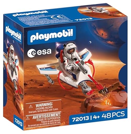 PLAYMOBIL Space Esa Planeador Espacial | Astronauta - Vehículo Volador con función de Disparo y Brazo articulado | Investigación Espacial | Juguete para niños a Partir de 4 años | 72013 | Ya disponible en tu tienda friki favorita! En mundofriki.es!