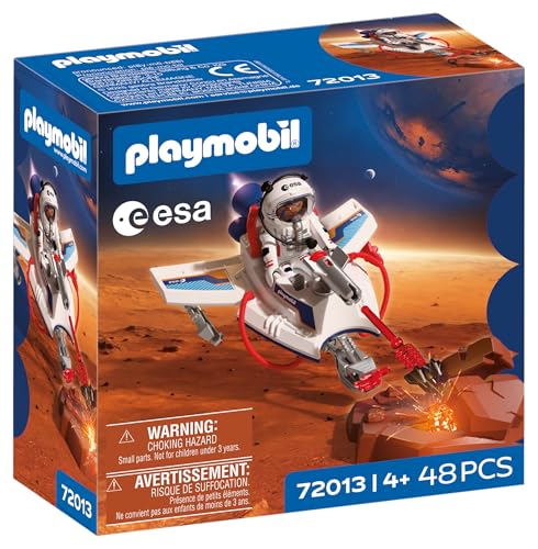 Playmobil Space ESA Space Glider, Astronaute - Véhicule Volant avec Fonction de tir et Bras articulé, Jouet de Haute qualité, Amusant pour Les Enfants de 4 Ans et...