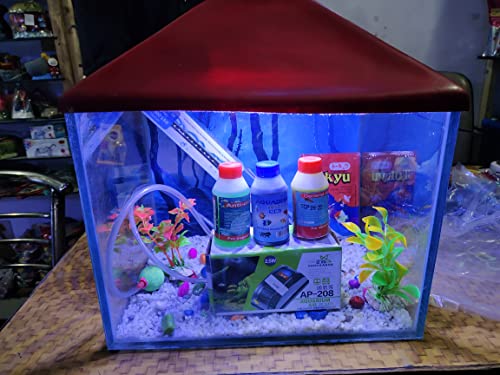 Image of 15 Litre Aquarium Glass Tank Aquarium Set (9X9X12 inches)