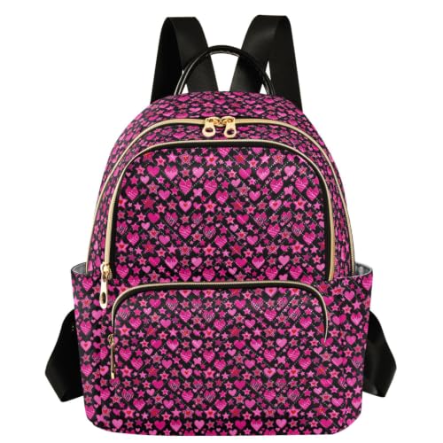 Mochila para mujer casual tamaño Small con diseño estética corazón estrella para uso diario S
