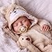 BABESIDE Lifelike Reborn Baby Dolls Boy, 17 Inch Newborn Real Life Baby Dolls Realistic Soft Vinyl and Cloth Body Girl Baby Doll with Clothes and Toy Gift for Kids Age 3+