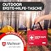 Erste Hilfe Set gefüllt mit Sofort-Kältekompressen, Rettungsdecke und Pflastersortiment/Erste Hilfe Tasche für Zuhause, Auto, Outdoor, Wandern und Reisen - Notfallset für Unterwegs