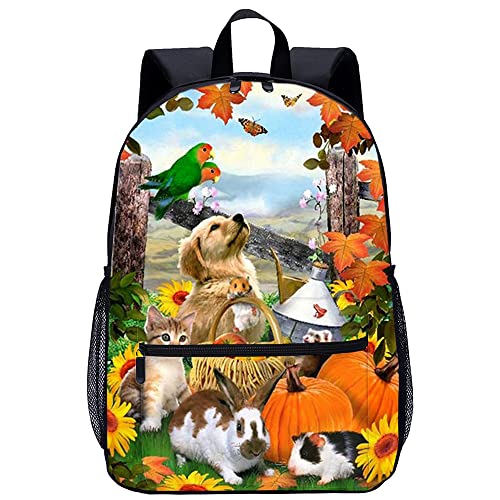 Sac à dos pour enfants adultes avec motif de chien imprimé 3D