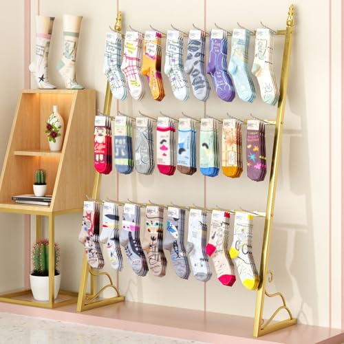 Présentoir à Chaussettes Commercial Étagère Îlot Autoportante pour Soutien-Gorge et Culotte
