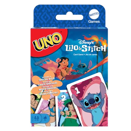 Mattel Games UNO Disneys Lilo und Stitch Kartenspiel für Kinder, Erwachsene und Familien mit Karten und Regeln, die auf dem Film basieren, JCC10 – Bild 5