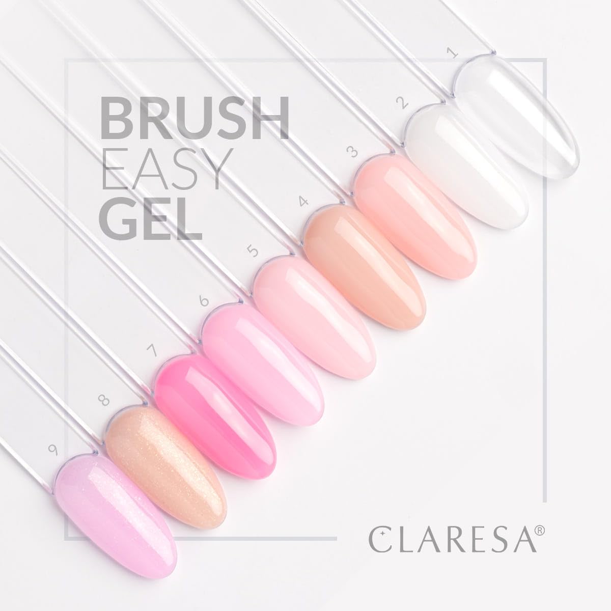 Claresa Easy Brush Gel Żel Do Paznokci w Pędzelku 4 Średni Beż Nude 5g