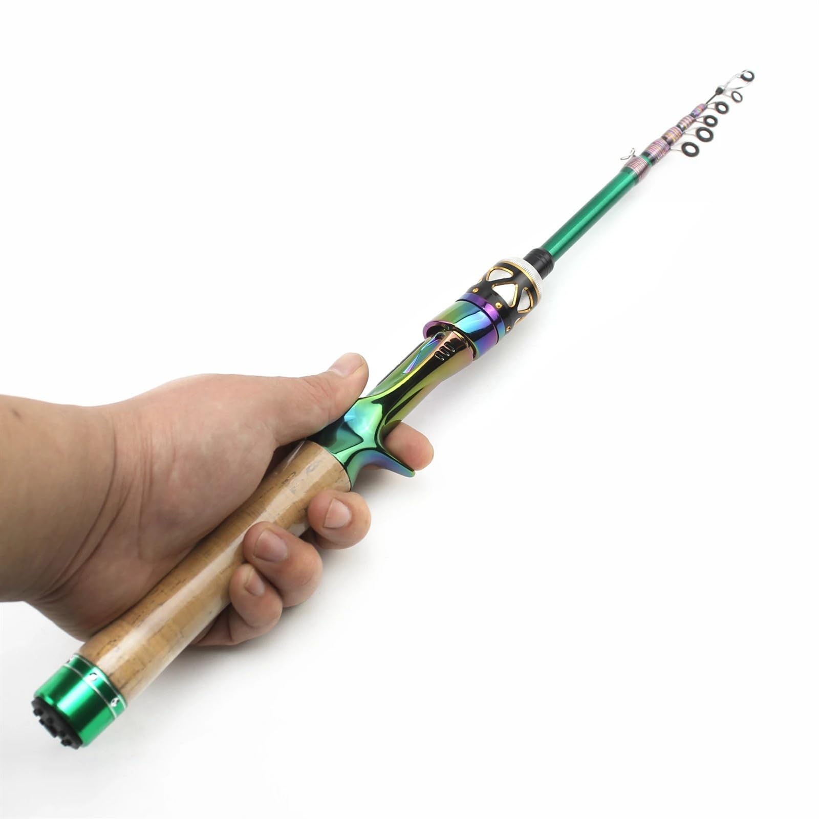 1.68 M 1.8 M 1.98 M Carbone Mini Ultra léger UL Puissance Canne à pêche télescopique coulée Filature Canne de Poche Test 1-5g ruisseau Petit pôle de Poisson