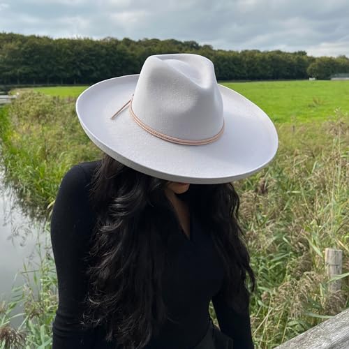 Chapeau Fedora Premium Cabo laine blanche M pour sublimer une tenue sobre - 2