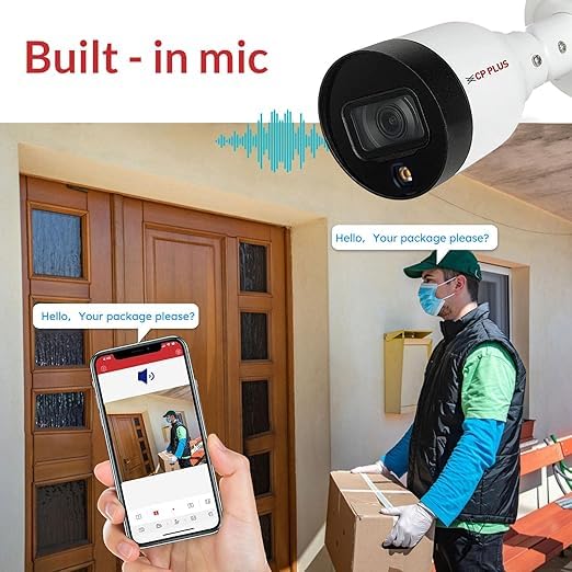 Image of CP Plus 8 CH NVR with 2MP IP Wired Colour Vision in Night with Audio(Built in Mice) 8 CCTV Camera Set with (8 CH NVR,Outdoor bullete-4Nos,Indoor Dome-4Nos(Without Hard Drive)