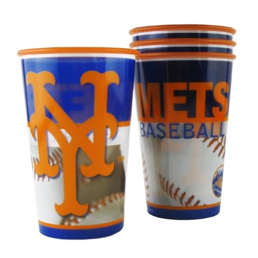MLB New York Mets Souvenir Cups (4-Pack), 22-Ounce