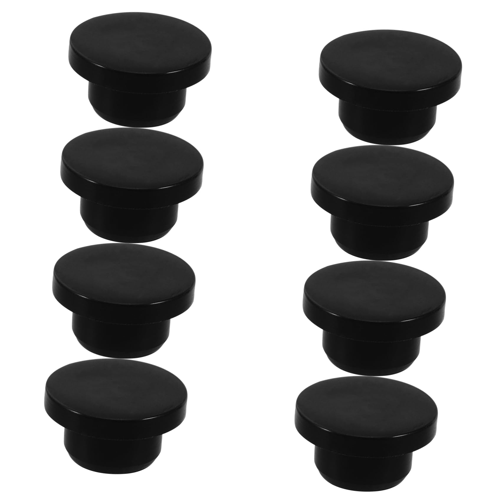Beatifufu 18mm Hole Sealing Tube Stoppers 8pcs Silicone Rubber Cap Soft Hole Stoppers Waterproof for Machinery Electronics