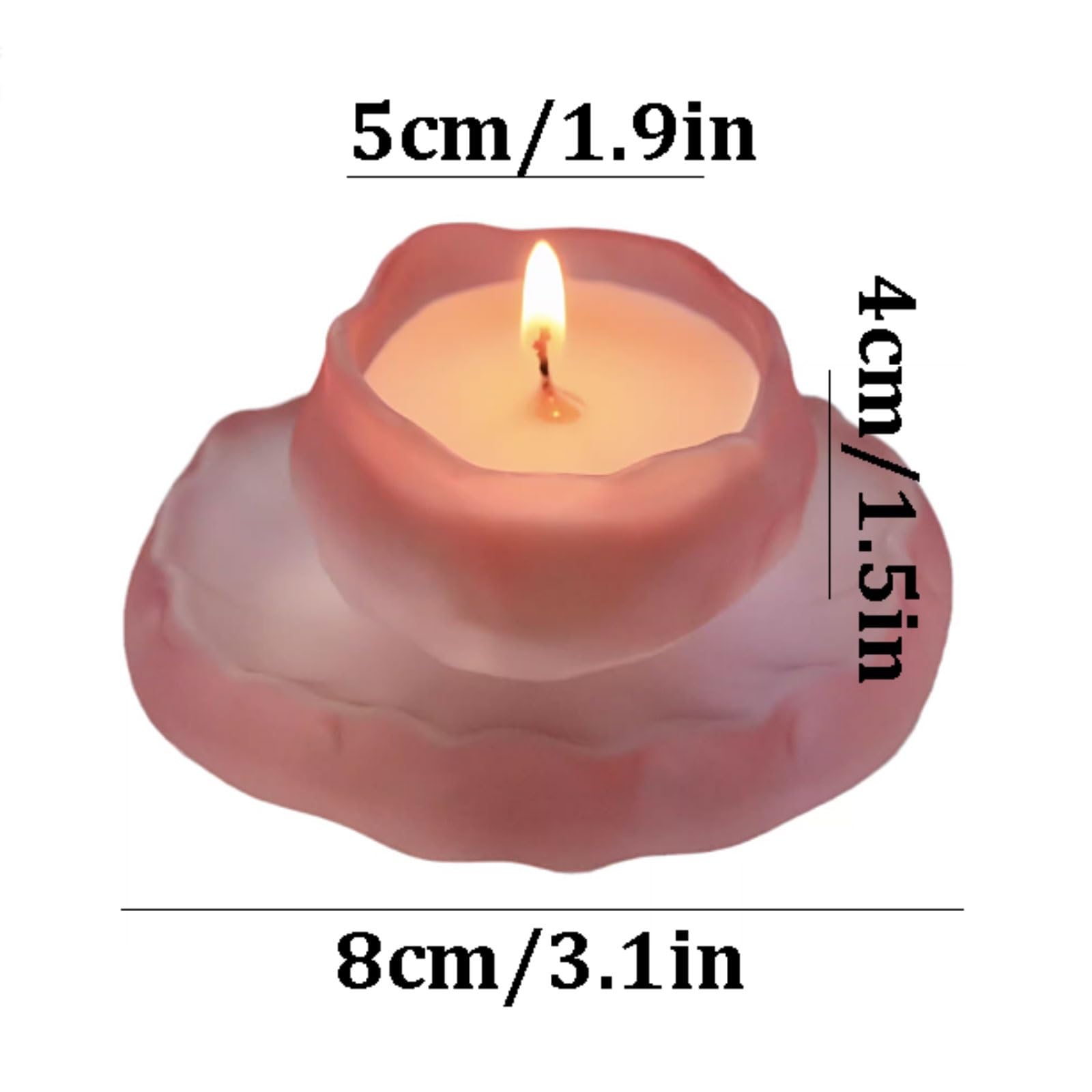 Velas de vidrio, té blanco hechas con cera de soja y aceites esenciales, vela perfumada reutilizable, decoración elegante for el hogar de larga duración(Weiß)