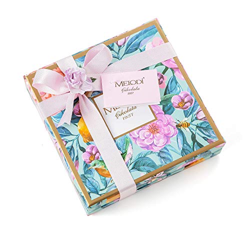 Melodi Chocolatier Assorted Chocolate Candy Truffles Signature Gift Box - Belgian Luxury Selection - Valentines, Birthday, Anniversary Boyfriend Gifts for Women - Party Favors (16 Count)