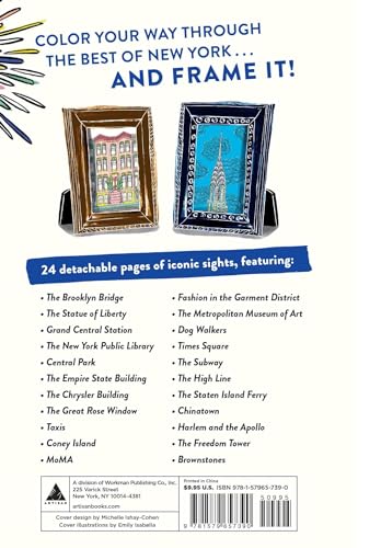 Iconic New York Coloring Book: 24 Sights to Fill In and Frame (Iconic Coloring Books)