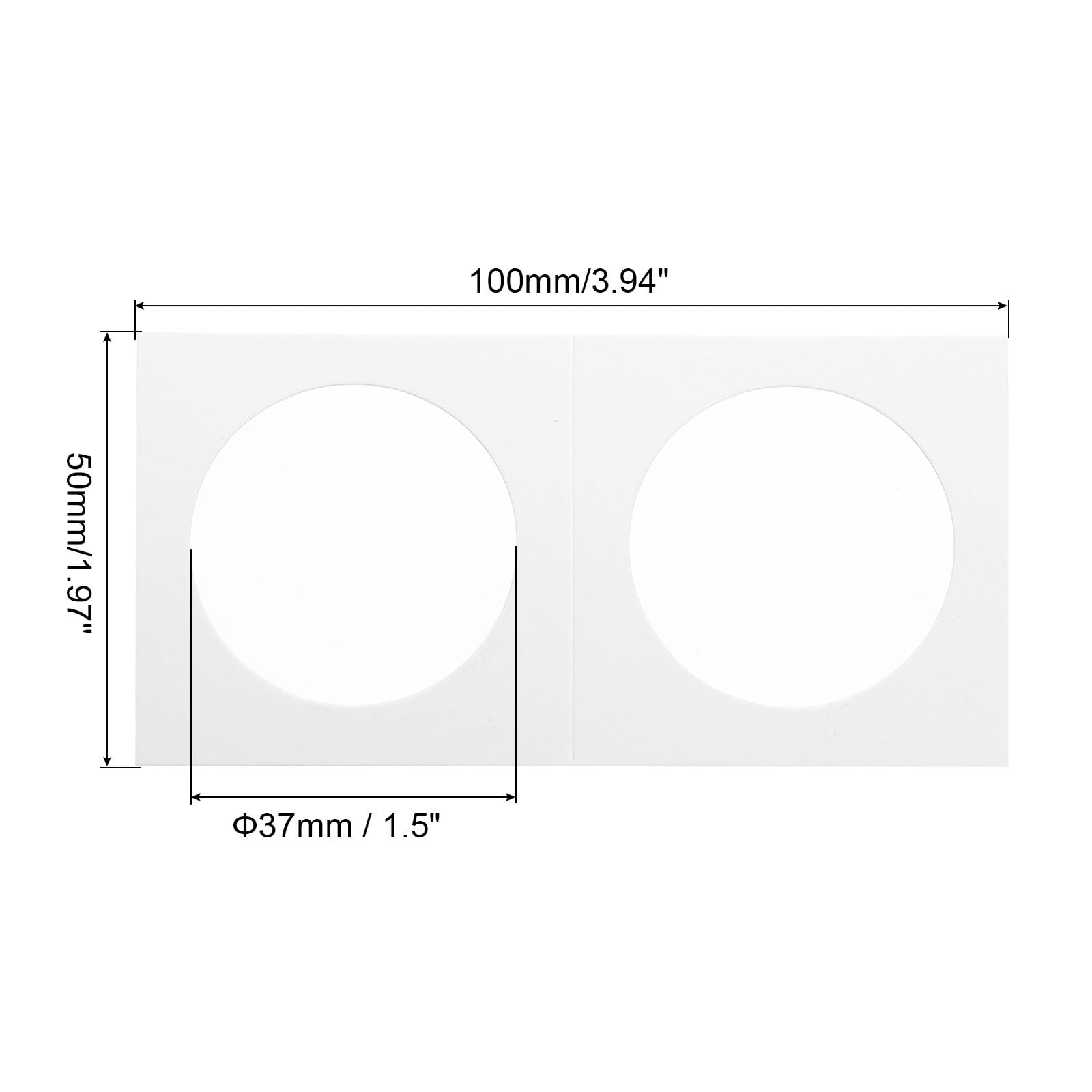 PATIKIL 2x2 Coin Flips, 250 Pack 37mm Cardboard Coin Holder Paper Coin Holders for Coin Collection Supplies Collector White - Image 2