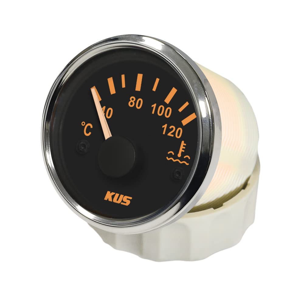 KUS impermeabile Temperatura dell'acqua Indicatore di indicatore di temperatura 40-120℃ con retroilluminazione 12V/24V 52mm
