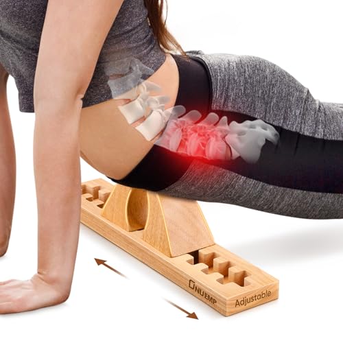 ONUEMP Psoas Release Tool Fully Adjustable Hip Hook Psoas Muscle Release Tool for QL Hip Flexor Back Hamstring Glute Iliacus and Neck Pain Relief - Deep Tissue Myofascial Release Wood