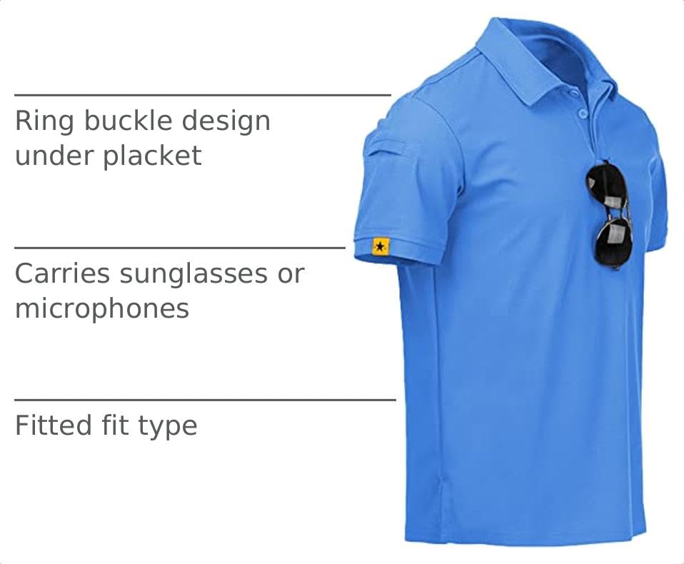 Image of ZITY Mens Polo Shirt Short Sleeve Moisture Wicking Athletic Golf Polos