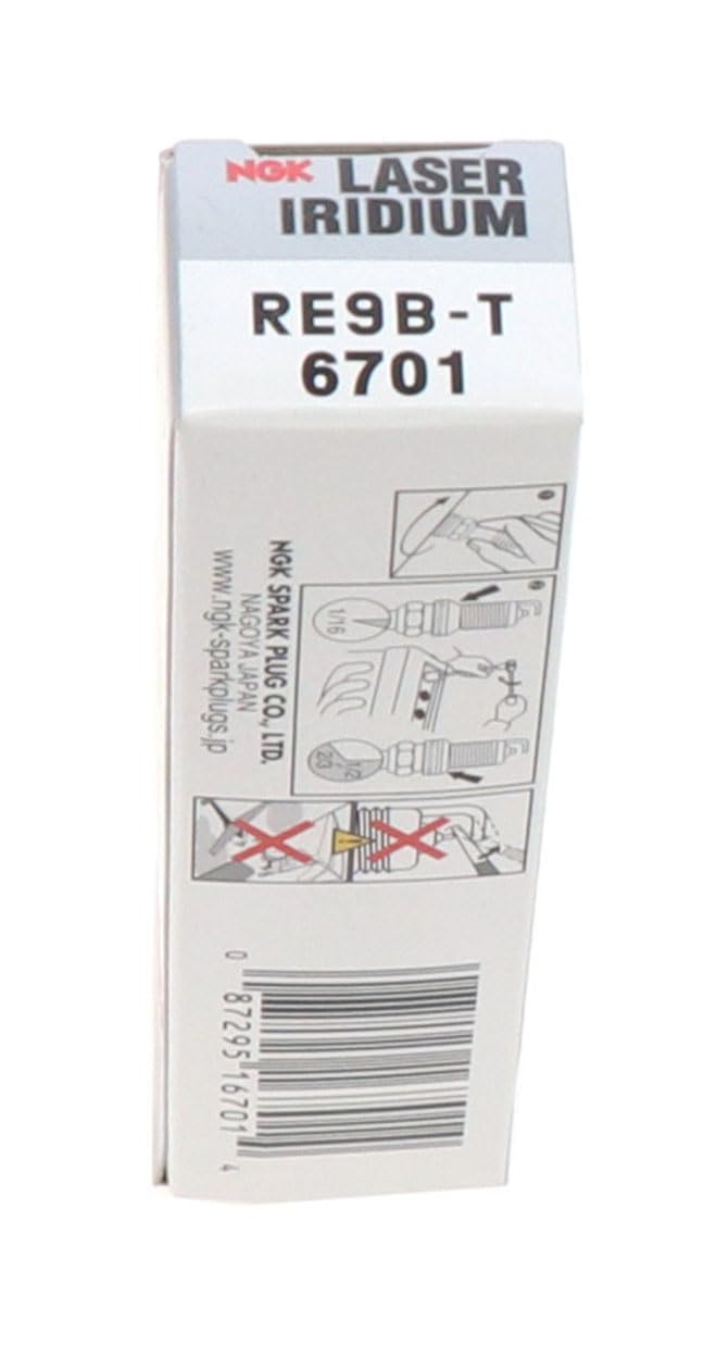 Bujía de encendido NGK RE9B-T, 6701| Laser Iridium
