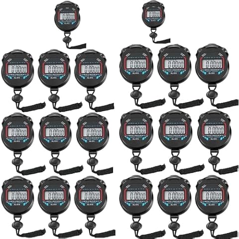 Waterproof Stopwatch Pack of 12pcs/lot Digital Handheld Multi-Function Professional Electronic Chronograph Sports Stopwatch Timer Stop Watch Cover